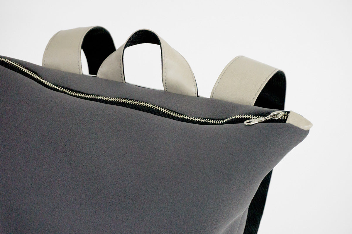 STERTHOUS - Neoprene Backpack with vegan leather and laptop pocket | sustainable product design