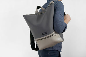 STERTHOUS - Neoprene Backpack with vegan leather and laptop pocket | sustainable product design