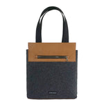 STERTHOUS - felted wool and vegan leather tote bag | sustainable product design | made in USA