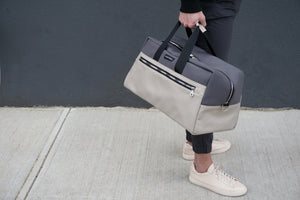 STERTHOUS - neoprene weekender with vegan leather | sustainable product design | made in USA