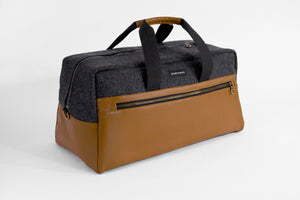 STERTHOUS - felted wool weekender bag with vegan leather | sustainable product design | made in USA